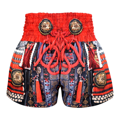 TUFF Muay Thai Shorts Boxing Trunks Traditional Style (TUF-MS657-RED)