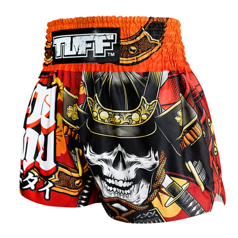 TUFF Muay Thai Shorts Boxing Trunks Traditional Style (TUF-MS658-RED)