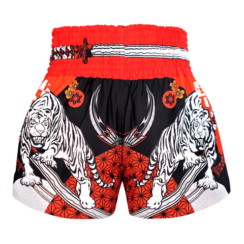 TUFF Muay Thai Shorts Boxing Trunks Traditional Style (TUF-MS660-BLK)