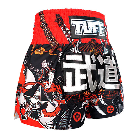 TUFF Muay Thai Shorts Boxing Trunks Traditional Style (TUF-MS660-BLK)
