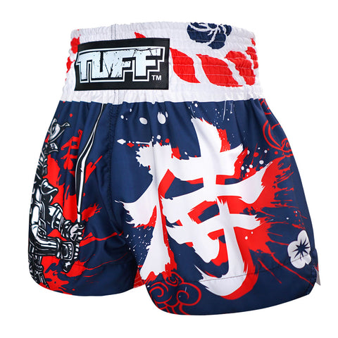 TUFF Muay Thai Shorts Boxing Trunks Traditional Style (TUF-MS661-BLK)