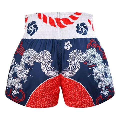 TUFF Muay Thai Shorts Boxing Trunks Traditional Style (TUF-MS661-BLK)