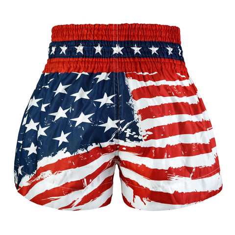 TUFF Muay Thai Shorts Boxing Trunks Traditional Style (TUF-MS664-RED)