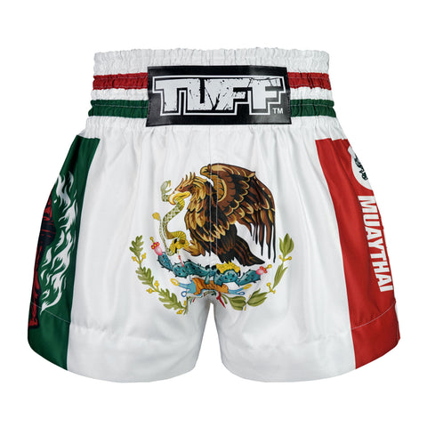 TUFF Muay Thai Shorts Boxing Trunks Traditional Style (TUF-MS667-WHT)