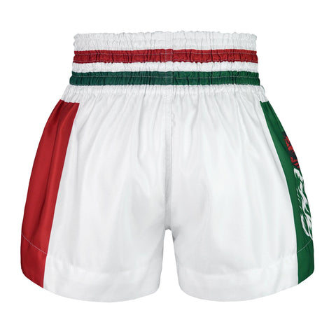TUFF Muay Thai Shorts Boxing Trunks Traditional Style (TUF-MS667-WHT)
