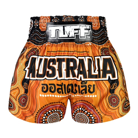 TUFF Muay Thai Shorts Boxing Trunks Traditional Style (TUF-MS668-ORG)