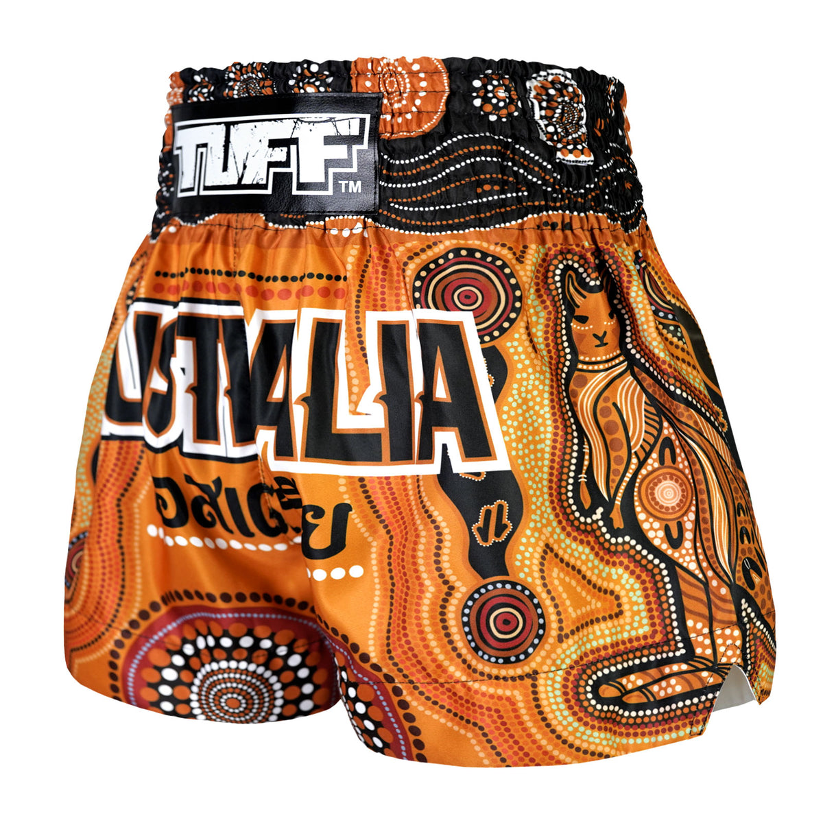 TUFF Muay Thai Shorts Boxing Trunks Traditional Style (TUF-MS668-ORG ...
