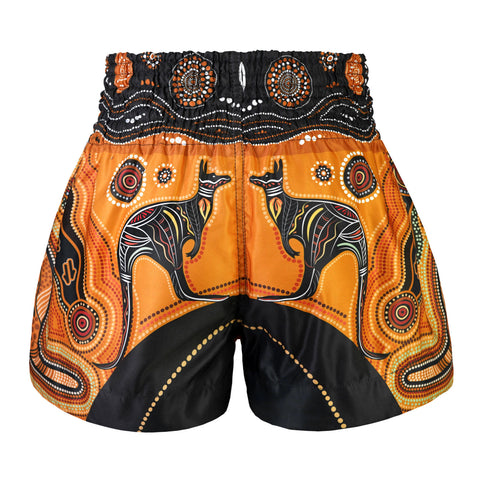 TUFF Muay Thai Shorts Boxing Trunks Traditional Style (TUF-MS668-ORG)