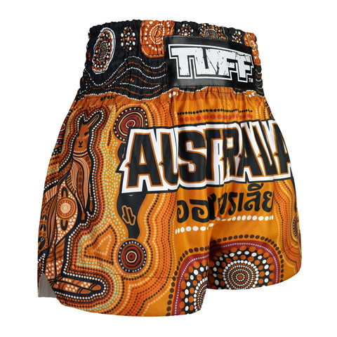 TUFF Muay Thai Shorts Boxing Trunks Traditional Style (TUF-MS668-ORG)