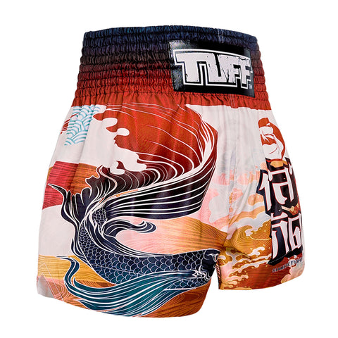 TUFF Muay Thai Shorts Boxing Trunks Traditional Style (TUF-MS670-RED)