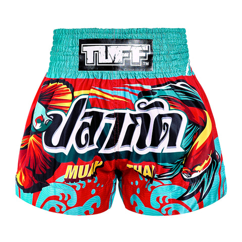 TUFF Muay Thai Shorts Boxing Trunks Traditional Style (TUF-MS672-RED)