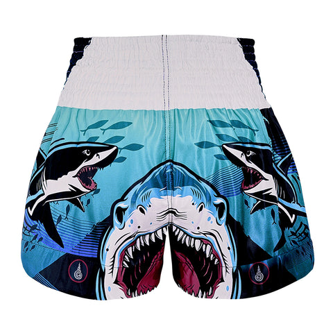 TUFF Muay Thai Shorts Boxing Trunks Traditional Style (TUF-MS673-BLU)