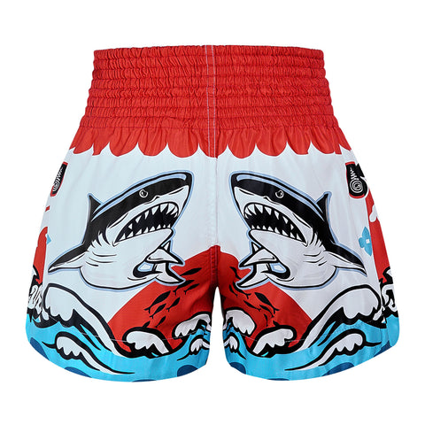 TUFF Muay Thai Shorts Boxing Trunks Traditional Style (TUF-MS674-WHT)
