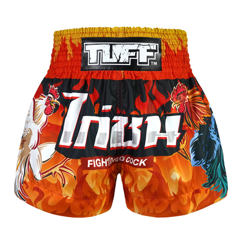 TUFF Muay Thai Shorts Boxing Trunks Traditional Style (TUF-MS675-ORG)