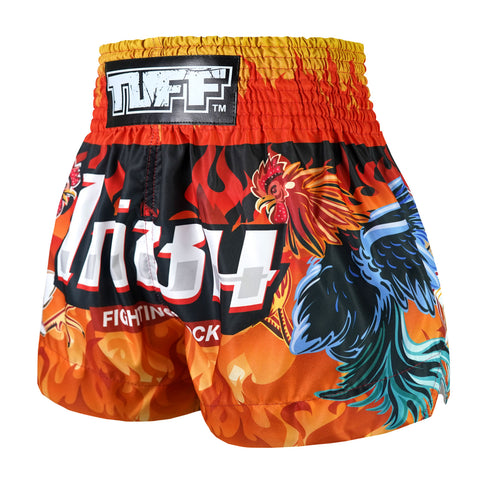 TUFF Muay Thai Shorts Boxing Trunks Traditional Style (TUF-MS675-ORG)