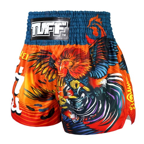 TUFF Muay Thai Shorts Boxing Trunks Traditional Style (TUF-MS676-ORG)
