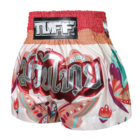 TUFF Muay Thai Shorts Boxing Trunks Traditional Style (TUF-MS679-PNK)