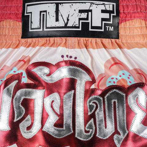 TUFF Muay Thai Shorts Boxing Trunks Traditional Style (TUF-MS679-PNK)