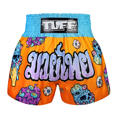 TUFF Muay Thai Shorts Boxing Trunks Traditional Style (TUF-MS681-ORG)