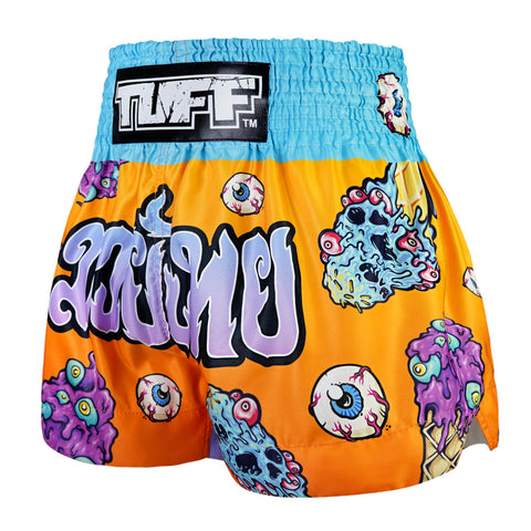 TUFF Muay Thai Shorts Boxing Trunks Traditional Style (TUF-MS681-ORG)