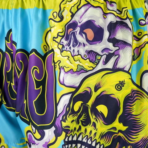 TUFF Muay Thai Shorts Boxing Trunks Traditional Style (TUF-MS682-LTB)