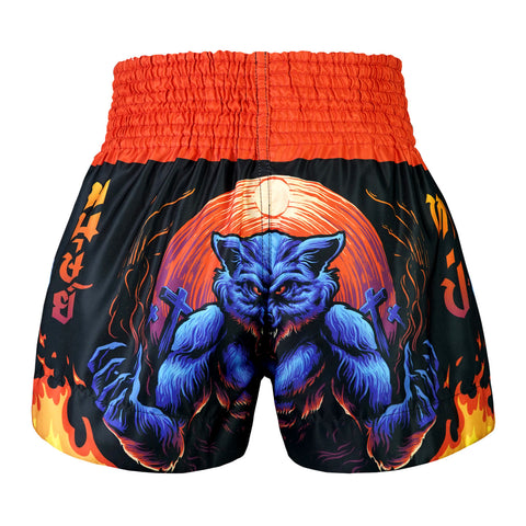 TUFF Muay Thai Shorts Boxing Trunks Traditional Style (TUF-MS683-BLU)