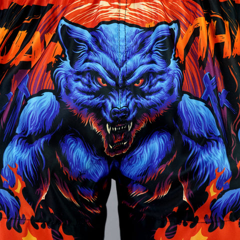 TUFF Muay Thai Shorts Boxing Trunks Traditional Style (TUF-MS683-BLU)