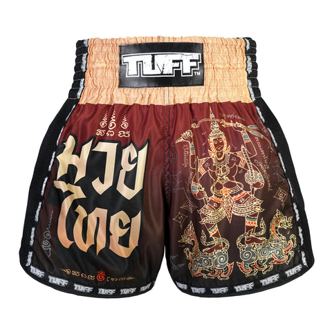TUFF Muay Thai Shorts Boxing Trunks Retro Style (TUF-MSC101-RED)