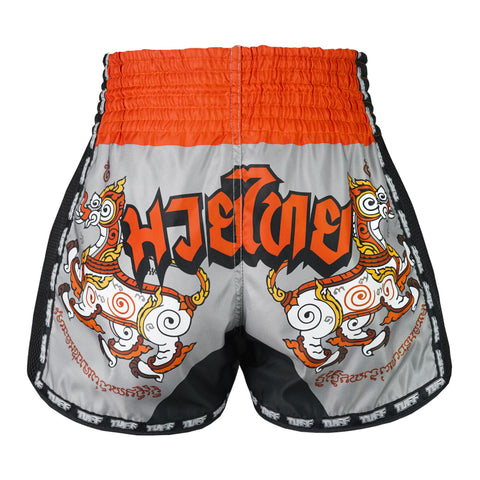 TUFF Muay Thai Shorts Boxing Trunks Retro Style (TUF-MSC103-GRY)