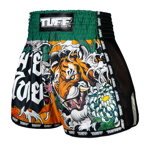 TUFF Muay Thai Shorts Boxing Trunks Retro Style (TUF-MSC105-YLW)