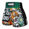 TUFF Muay Thai Boxing Shorts New Retro Style "Tora mori to Kingyo" (Tiger, Forest and Goldfish)