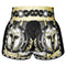 TUFF Muay Thai Boxing Shorts New Retro Style "Golden Gladiator in Black"