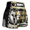 TUFF Muay Thai Boxing Shorts New Retro Style "Golden Gladiator in Black"