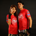 TUFF Muay Thai Shirt True Power Twin Tigers Yantra Red