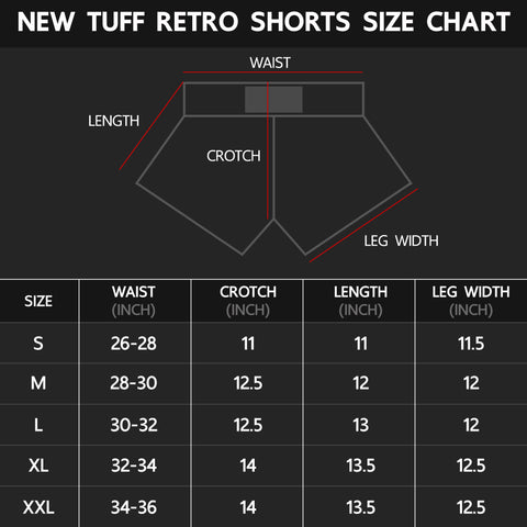 TUFF Muay Thai Boxing Shorts Retro Style White Chinese Dragon