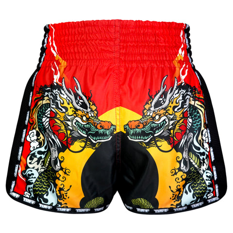 TUFF Muay Thai Shorts Boxing Trunks Retro Style (TUF-MSC113-RED)
