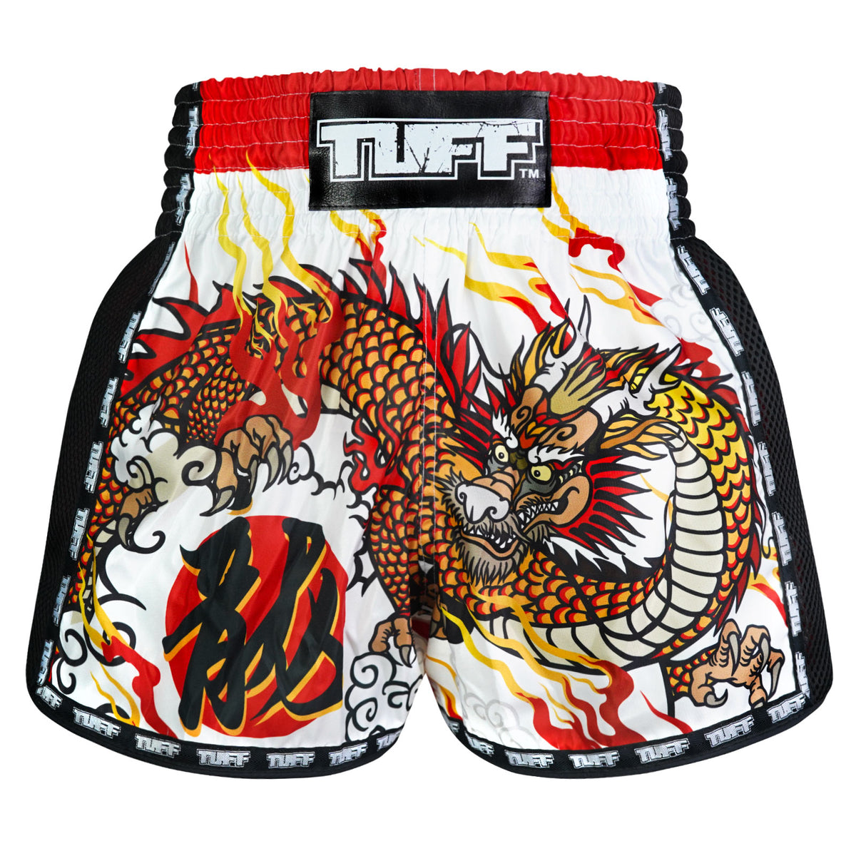 TUFF Muay Thai Shorts Boxing Trunks Retro Style (TUF-MSC114-WHT ...