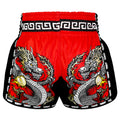 TUFF Muay Thai Boxing Shorts New Retro Style Red Chinese Dragon