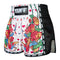 TUFF Muay Thai Boxing Shorts New Retro Style "White Rose With Birds"