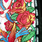 TUFF Muay Thai Boxing Shorts New Retro Style "White Rose With Birds"