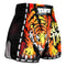 TUFF Muay Thai Boxing Shorts New Retro Style "Black Furious Tiger"