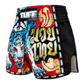 TUFF Muay Thai Boxing Shorts New Retro Style Red Furious Tiger