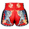 TUFF Muay Thai Boxing Shorts New Retro Style "Red Furious Tiger"