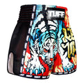 TUFF Muay Thai Boxing Shorts New Retro Style Red Furious Tiger