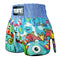 TUFF Muay Thai Boxing Shorts High-Cut Retro Style "Party Monster"