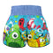 TUFF Muay Thai Boxing Shorts High-Cut Retro Style "Party Monster"