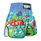 TUFF Muay Thai Boxing Shorts High-Cut Retro Style "Party Monster"