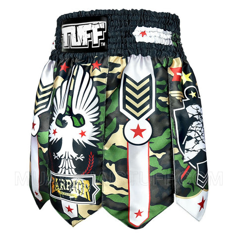 [Pre-Order] TUFF Muay Thai Boxing Shorts Gladiator Brown Military Warrior